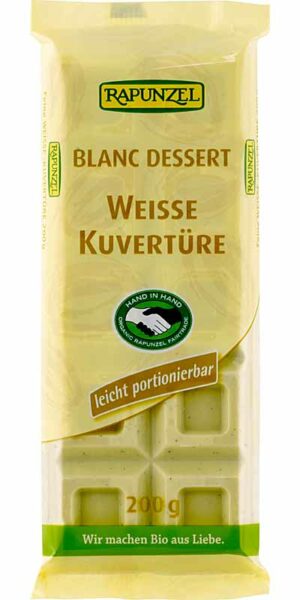 Weiße Kuvertüre 200g-Tafel