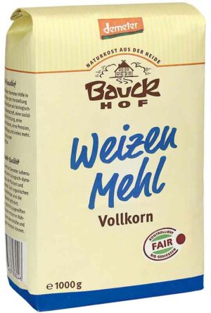 Weizen-Vollkornmehl (Demeter) 1Kg-Packung