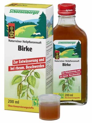 Heilpflanzensaft Birke 200ml-Flasche