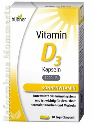 Hübner Vitamin-D3-Kapseln 30er-Packung