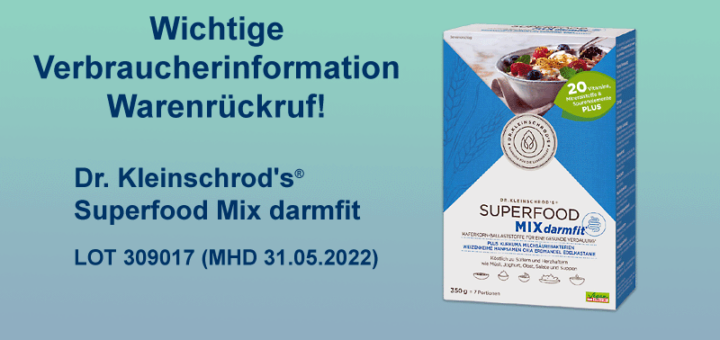 Warenrückruf Alsiroyal Darmfit