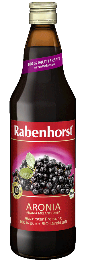 Aronia Muttersaft von Rabenhorst 750ml-Flasche