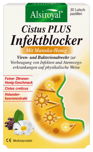 Cistus PLUS Infektblocker mit Manuka-Honig von Alsiroyal 30 Lutschpastillen