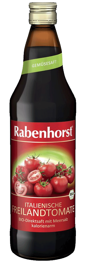 Freilandtomate Tomatensaft von Rabenhorst 750ml-Flasche