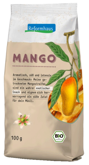 getrocknete Mangostreifen von Reformhaus