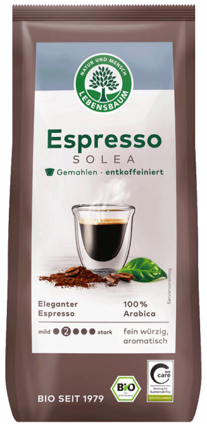 Bio-Kaffee Espresso Solea, gemahlen, von Lebensbaum