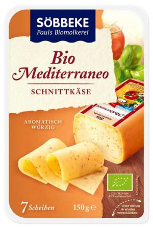 Bio-Käse Mediterraneo in Scheiben von Söbbeke