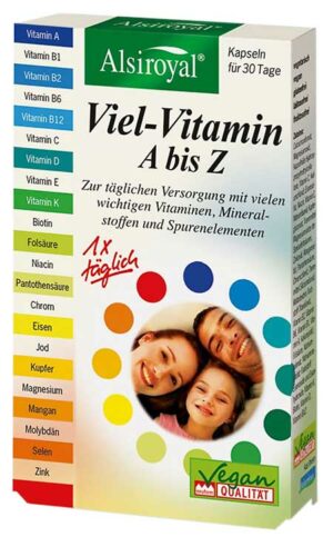 Viel-Vitamin A bis Z von Alsiroyal, 30 Stück pro Packung